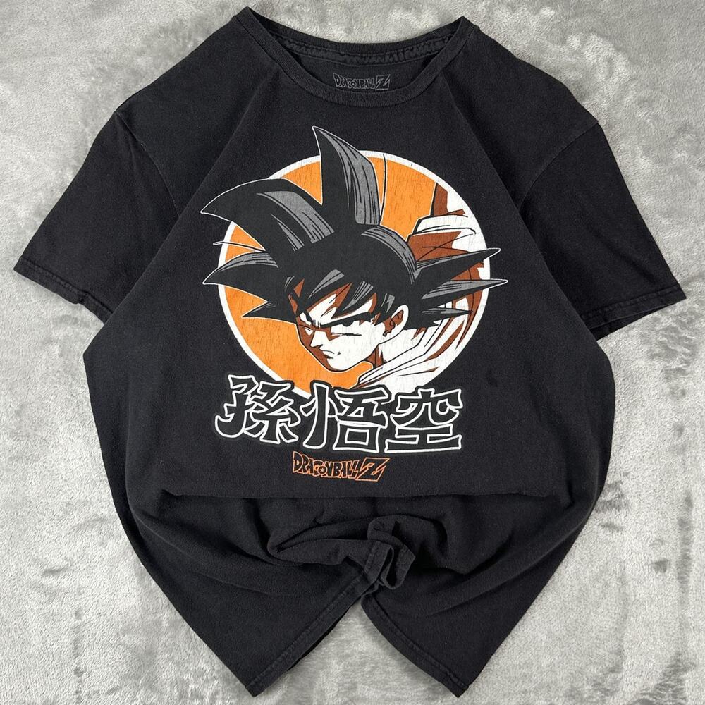 Dragonball Z Goku Orange/Black Anime Graphic T-shirt Size Medium